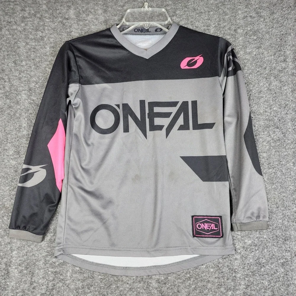 ONeal Motocross Suit Set Youth 12/14 Gray Black Pink Racing Gear Long Sleeve‎